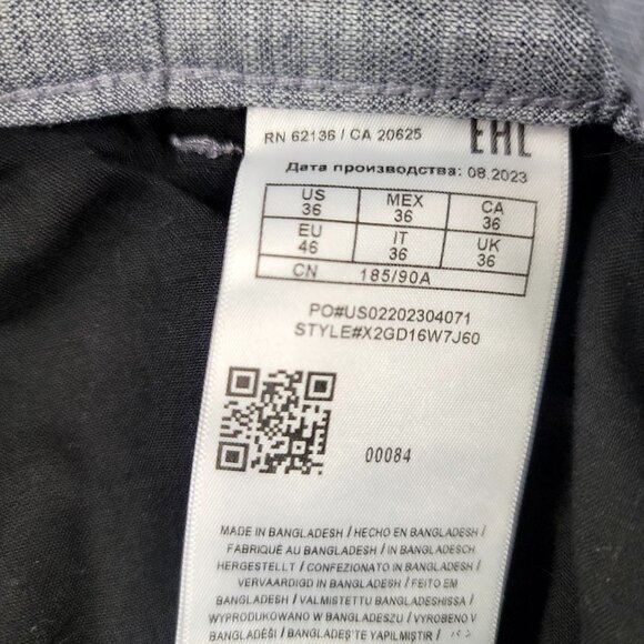 Mens Guess Slim-Fit Gray Shorts With Navy Belt Size 36 Cotton Blend - Picture 6 of 10